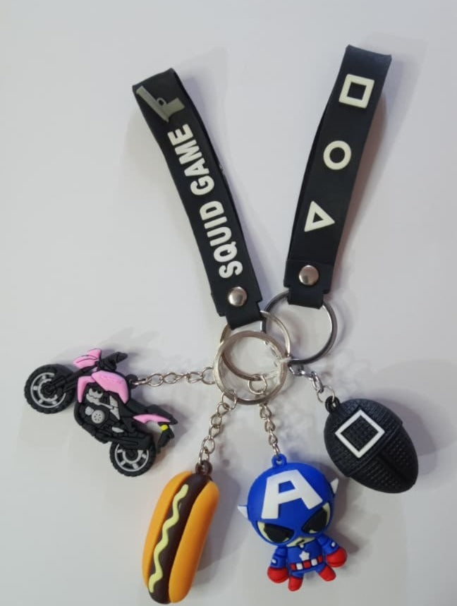 Combo Chaos 4P Cartoon Keychain Set
