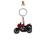 Travel Accessories Motorcycle Bike Keychain | Sport Bike PVC Rubber Key Ring | Mini Racing Bike Keychain for Car Keys, Bike Keys & Backpack | 3D Motorbike Keychain | 1 Piece